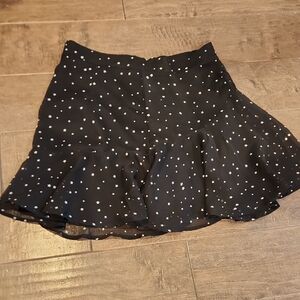 Le Lis Black Starry Skater Skirt